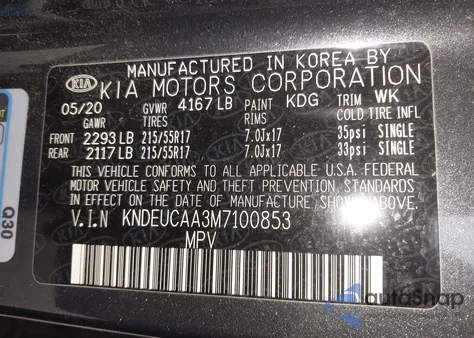 2021 Kia Seltos S из США, поврежденный, VIN KNDEUCAA3M7100853